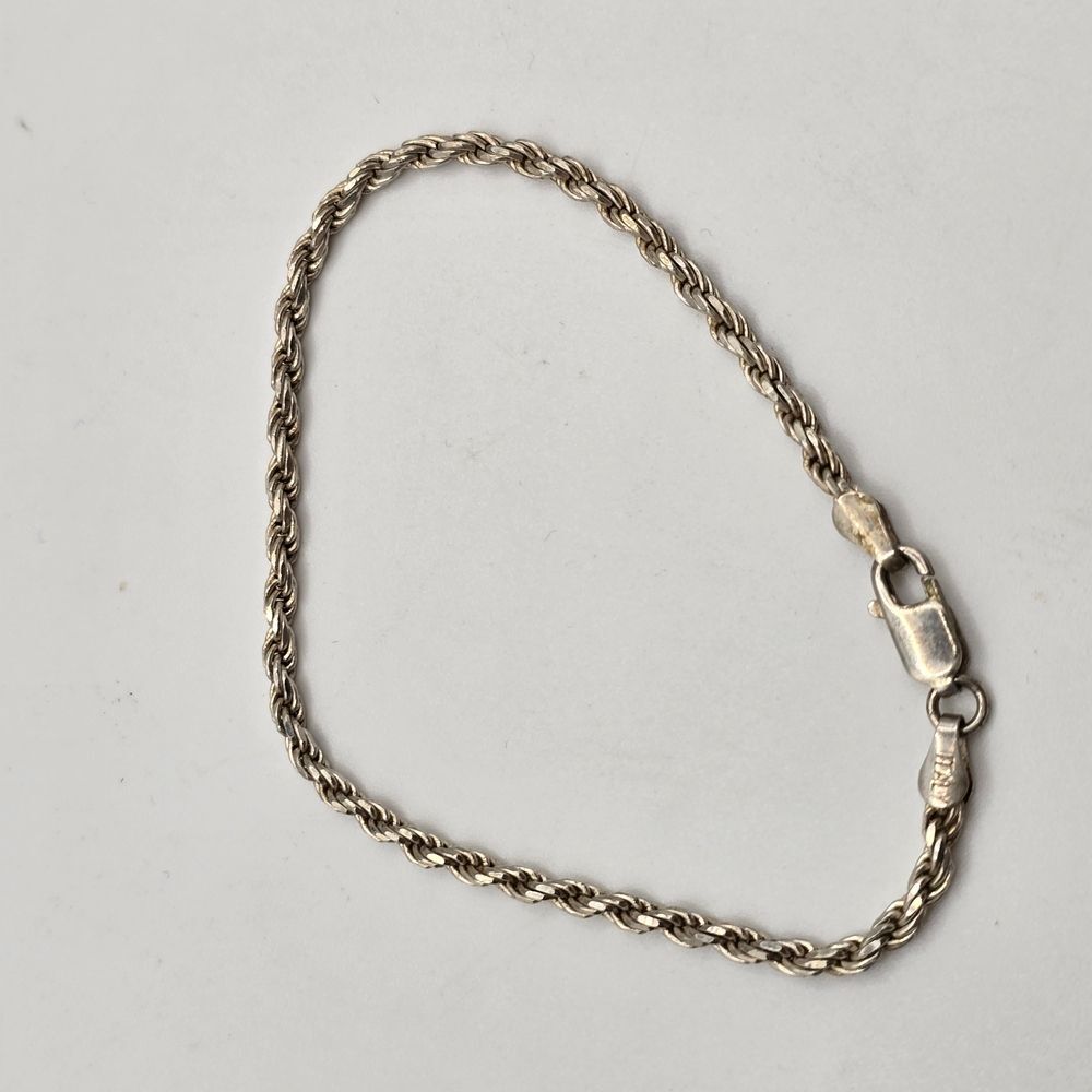 7" Sterling Silver Rope Bracelet